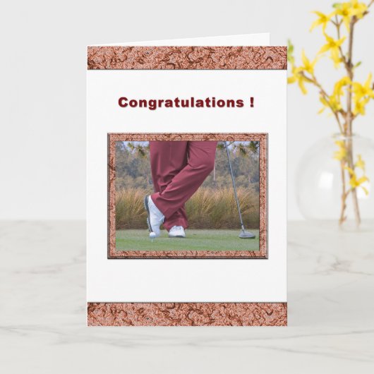 Herzlichen Glückwunsch zu Hole-in-One für Golfer Karte (Gelbe Blume)