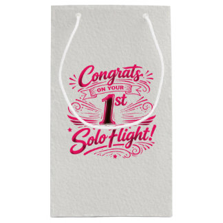 Herzlichen Glückwunsch zu Ihrem 1. Alleinflug! Kleine Geschenktüte