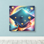 Herzlichen Glückwunsch zu Ihrem Abitur Leinwanddruck (Insitu (Holzboden))