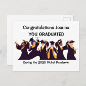 Herzlichen Glückwunsch zu Ihrem Abschluss 2020 Postkarte (Vorne/Hinten)