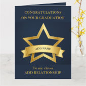 Herzlichen Glückwunsch zu Ihrem Abschluss BIG Karte (Gelbe Blume)