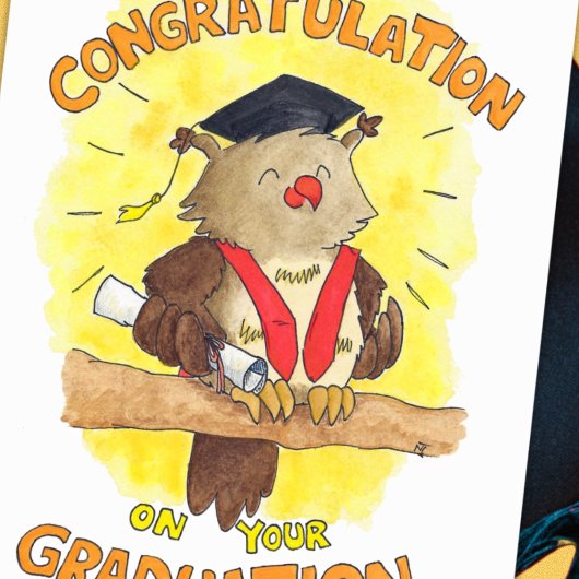 Herzlichen Glückwunsch zu Ihrem Abschluss Postkart Postkarte