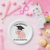 Herzlichen Glückwunsch zu Ihrem Abschluss! Schwein Pappteller (Party)