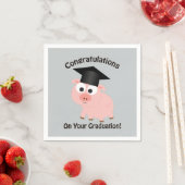 Herzlichen Glückwunsch zu Ihrem Abschluss! Schwein Serviette (Beispiel)