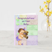 Herzlichen Glückwunsch zu Ihrem Baby Karte (Gelbe Blume)