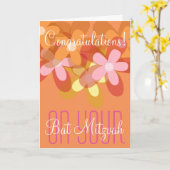 Herzlichen Glückwunsch zu Ihrem Bat Mitzvah floral Karte (Gelbe Blume)