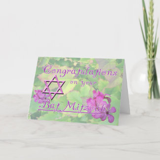 Herzlichen Glückwunsch zu Ihrem Bat Mitzvah! Karte