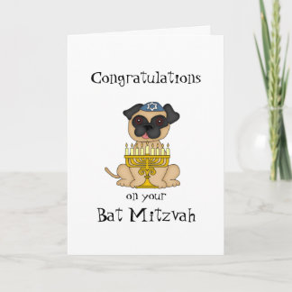 Herzlichen Glückwunsch zu Ihrem Bat Mitzvah-Mops H Karte