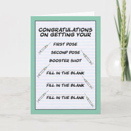 Herzlichen Glückwunsch zu Ihrem Coronavirus Shot B Feiertagskarte