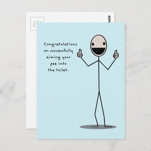 Herzlichen Glückwunsch zu Ihrem erfolgreichen Absc Postkarte (Vorne/Hinten)