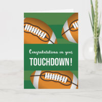 Herzlichen Glückwunsch zu Ihrem Fußball Touchdown