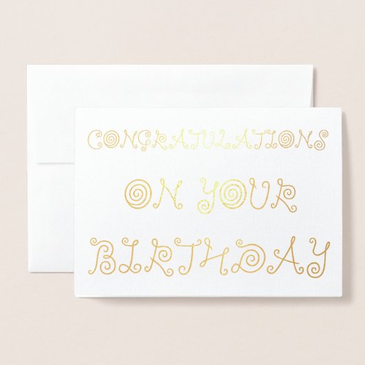 Herzlichen Glückwunsch zu Ihrem Geburtstag Folienkarte (Vorderseite mit Umschlag)