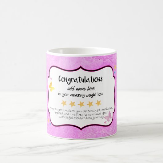 Herzlichen Glückwunsch zu Ihrem Gewichtsverlust be Kaffeetasse (Mittel)