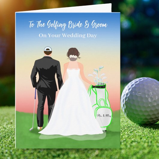 Herzlichen Glückwunsch zu Ihrem Hochzeitstag Golfs Karte