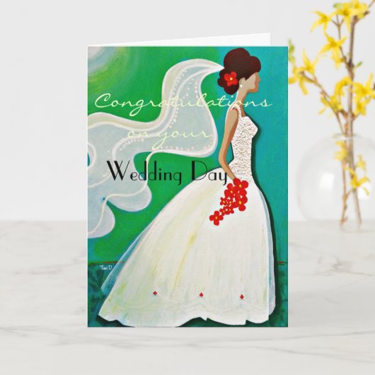 Herzlichen Glückwunsch zu Ihrem "Hochzeitstag" Karte (Gelbe Blume)