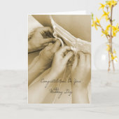 Herzlichen Glückwunsch zu Ihrem Hochzeitstag Karte (Gelbe Blume)