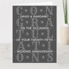 Herzlichen Glückwunsch zu Ihrem Hochzeitstag Karte
