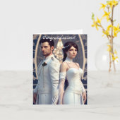 Herzlichen Glückwunsch zu Ihrem Hochzeitstag Karte (Gelbe Blume)