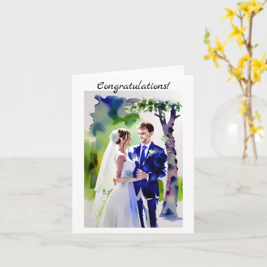 Herzlichen Glückwunsch zu Ihrem Hochzeitstag Karte (Gelbe Blume)