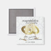 Herzlichen Glückwunsch zu Ihrem Hochzeitstag Magnet (Vorderseite/Rückseite)
