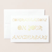 Herzlichen Glückwunsch zu Ihrem Jahrestag Folienkarte (Vorderseite mit Umschlag)