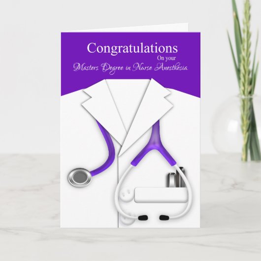 Herzlichen Glückwunsch zu Ihrem Master-Abschluss i Karte (Vorderseite)