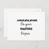 Herzlichen Glückwunsch zu Ihrem Master-Abschluss  Postkarte (Vorne/Hinten)