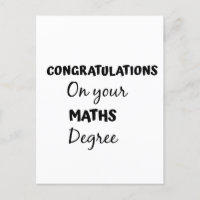 Herzlichen Glückwunsch zu Ihrem Mathematikstudium 