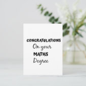 Herzlichen Glückwunsch zu Ihrem Mathematikstudium  Postkarte (Stehend Vorderseite)