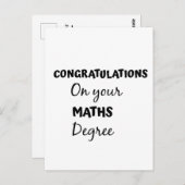 Herzlichen Glückwunsch zu Ihrem Mathematikstudium Postkarte (Vorne/Hinten)