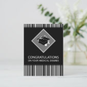 Herzlichen Glückwunsch zu Ihrem medizinischen Absc Postkarte (Stehend Vorderseite)