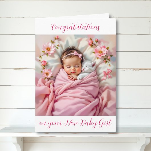 Herzlichen Glückwunsch zu Ihrem neuen Baby Girl Karte