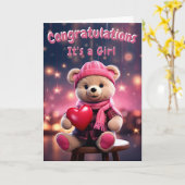 Herzlichen Glückwunsch zu Ihrem neuen Baby Karte (Gelbe Blume)