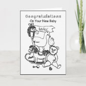 Herzlichen Glückwunsch zu Ihrem neuen Baby mit Kin Karte (Vorderseite)