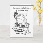 Herzlichen Glückwunsch zu Ihrem neuen Baby mit Kin Karte (Gelbe Blume)