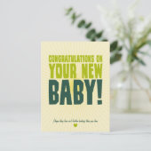 Herzlichen Glückwunsch zu Ihrem neuen Baby Postkarte (Stehend Vorderseite)