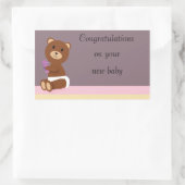 Herzlichen Glückwunsch zu Ihrem neuen Babyaufklebe Rechteckiger Aufkleber (Tasche)
