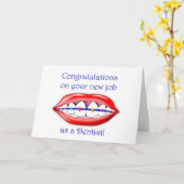 Herzlichen Glückwunsch zu Ihrem neuen Job als Zahn Karte (Gelbe Blume)
