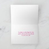 Herzlichen Glückwunsch zu Ihrem neuen Job Calla Li Karte (Innenseite)