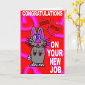 Herzlichen Glückwunsch zu Ihrem neuen Job Karte (Gelbe Blume)