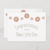 Herzlichen Glückwunsch zu Ihrem neuen Kleinen Postkarte (Vorne/Hinten)