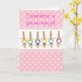 Herzlichen Glückwunsch zu Ihrem neuen Mädchen Karte (Gelbe Blume)