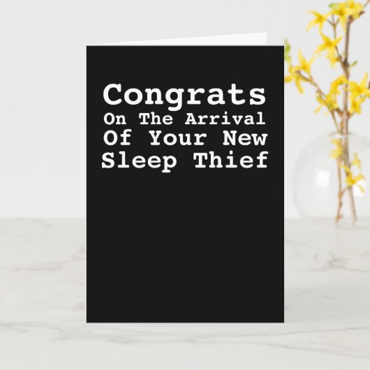 Herzlichen Glückwunsch zu Ihrem neuen Schlafdieb Karte (Gelbe Blume)