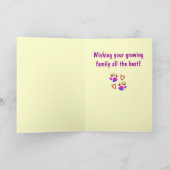 Herzlichen Glückwunsch zu Ihrem neuen Welpe Karte (Innenseite)