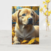 Herzlichen Glückwunsch zu Ihrem neuen Welpen-Hund Karte (Gelbe Blume)