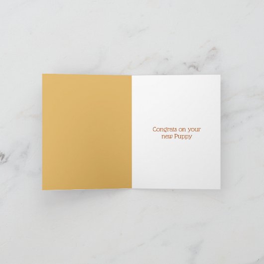 Herzlichen Glückwunsch zu Ihrem neuen Welpen! Karte (Innenseite)