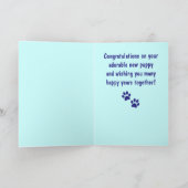 Herzlichen Glückwunsch zu Ihrem neuen Welpen mit H Karte (Innenseite)