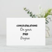 Herzlichen Glückwunsch zu Ihrem phd-Grad Einladung (Stehend Vorderseite)