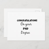Herzlichen Glückwunsch zu Ihrem phd-Grad  Postkarte (Vorne/Hinten)