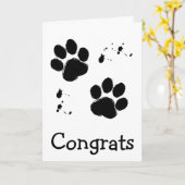 Herzlichen Glückwunsch zu Ihrem Rettungshund Karte (Gelbe Blume)